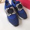 Roger Vivier Viv' Run Sneakers Blue Strass Buckle 2019
