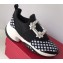 Roger Vivier Viv' Run Sneakers Black/White Strass Buckle 2019