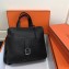 Hermes Halzan Togo Calfskin Leather Bag Black