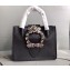 Miu Miu Madras leather Tote Bag 5BA043 Black