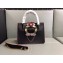 Miu Miu Madras leather Tote Bag 5BA043 Black/Multicolor
