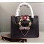 Miu Miu Madras leather Tote Bag 5BA043 Black/Multicolor
