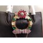 Miu Miu Madras leather Tote Bag 5BA043 Black/Multicolor