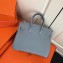 Hermes Birkin 25cm Bag Baby Blue in Togo Leather With Silver Hardware