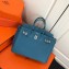 Hermes Birkin 25cm Bag Denim Blue in Togo Leather With Silver Hardware