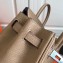 Hermes Birkin 25cm Bag Apricot in Togo Leather With Silver Hardware