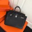 Hermes Birkin 25cm Bag Black in Togo Leather With Silver Hardware