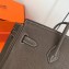 Hermes Birkin 25cm Bag Etoupe in Togo Leather With Silver Hardware