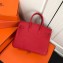Hermes Birkin 25cm Bag Red in Togo Leather With Silver Hardware