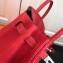 Hermes Birkin 25cm Bag Red in Togo Leather With Silver Hardware