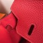 Hermes Birkin 25cm Bag Red in Togo Leather With Silver Hardware