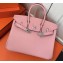 Hermes Birkin 25cm Bag Pink in Togo Leather With Silver Hardware