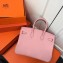 Hermes Birkin 25cm Bag Pink in Togo Leather With Silver Hardware