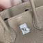 Hermes Birkin 25cm Bag Light Gray in Togo Leather With Silver Hardware