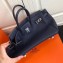 Hermes Birkin 25cm Bag Navy Blue in Togo Leather With Silver Hardware