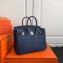 Hermes Birkin 25cm Bag Navy Blue in Togo Leather With Silver Hardware
