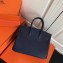 Hermes Birkin 25cm Bag Navy Blue in Togo Leather With Silver Hardware