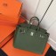 Hermes Birkin 25cm Bag Army Green in Togo Leather With Silver Hardware