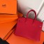 Hermes Birkin 25cm Bag Red in Togo Leather With Gold Hardware