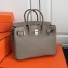 Hermes Birkin 25cm Bag Light Gray in Togo Leather With Gold Hardware