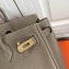 Hermes Birkin 25cm Bag Light Gray in Togo Leather With Gold Hardware