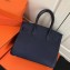 Hermes Birkin 25cm Bag Navy Blue in Togo Leather With Gold Hardware