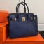 Hermes Birkin 25cm Bag Navy Blue in Togo Leather With Gold Hardware