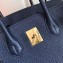 Hermes Birkin 25cm Bag Navy Blue in Togo Leather With Gold Hardware
