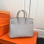 Hermes Birkin 25cm Bag Pearl Gray in Togo Leather With Gold Hardware
