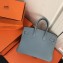 Hermes Birkin 25cm Bag Baby Blue in Togo Leather With Gold Hardware