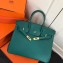 Hermes Birkin 25cm Bag Peacock Green in Togo Leather With Gold Hardware