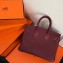 Hermes Birkin 25cm Bag Bordeaux Red in Togo Leather With Gold Hardware