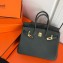 Hermes Birkin 25cm Bag Dark Green in Togo Leather With Gold Hardware