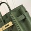 Hermes Birkin 25cm Bag Army Green in Togo Leather With Gold Hardware