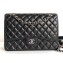 Chanel Maxi Classic Flap Bag A58601 in Caviar Leather Black/Silver