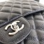 Chanel Maxi Classic Flap Bag A58601 in Caviar Leather Black/Silver