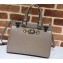 Gucci Zumi Grainy Leather Small Top Handle Bag 569712 Gray 2019