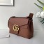 Gucci GG Marmont Leather Shoulder Bag 401173 Brown