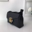 Gucci GG Marmont Leather Shoulder Bag 401173 Black