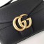 Gucci GG Marmont Leather Shoulder Bag 401173 Black