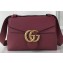Gucci GG Marmont Leather Shoulder Bag 401173 Antiqued Red