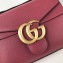Gucci GG Marmont Leather Shoulder Bag 401173 Antiqued Red