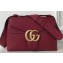 Gucci GG Marmont Leather Shoulder Bag 401173 Dark Red