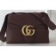 Gucci GG Marmont Leather Shoulder Bag 401173 Coffee