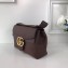 Gucci GG Marmont Leather Shoulder Bag 401173 Coffee
