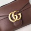 Gucci GG Marmont Leather Shoulder Bag 401173 Coffee
