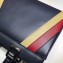 Gucci Zumi Smooth Leather Small Top Handle Bag 569712 Dark Blue/Beige/Red 2019