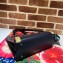Gucci Zumi Smooth Leather Small Top Handle Bag 569712 Dark Blue/Beige/Red 2019