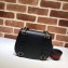 Gucci Leather Saddle Shoulder Bag 495663 Black