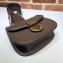 Gucci Leather Saddle Shoulder Bag 495663 Coffee